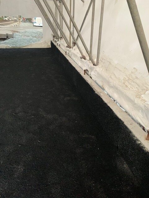 CN rail bridge deck being resurfaced and waterproofed by West Coast Waterproofing